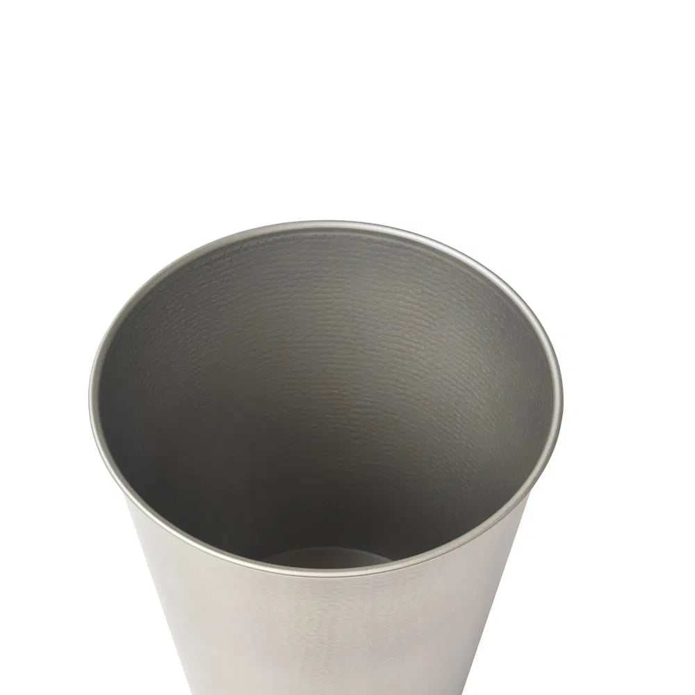 Trash Can Silver Hammered Finish - Image 4