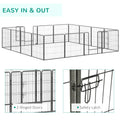 Heavy Duty Pet Playpen 16 Panels Steel Dog Fence Puppy Exercise Pen with 2