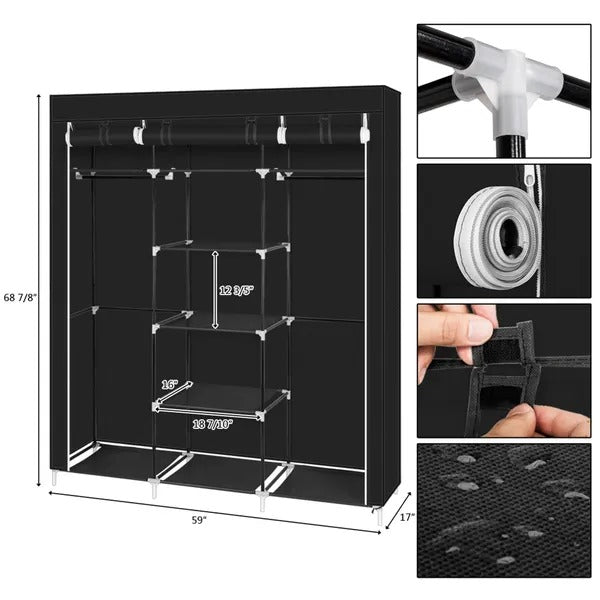 portable clothes closet non woven product angle 6