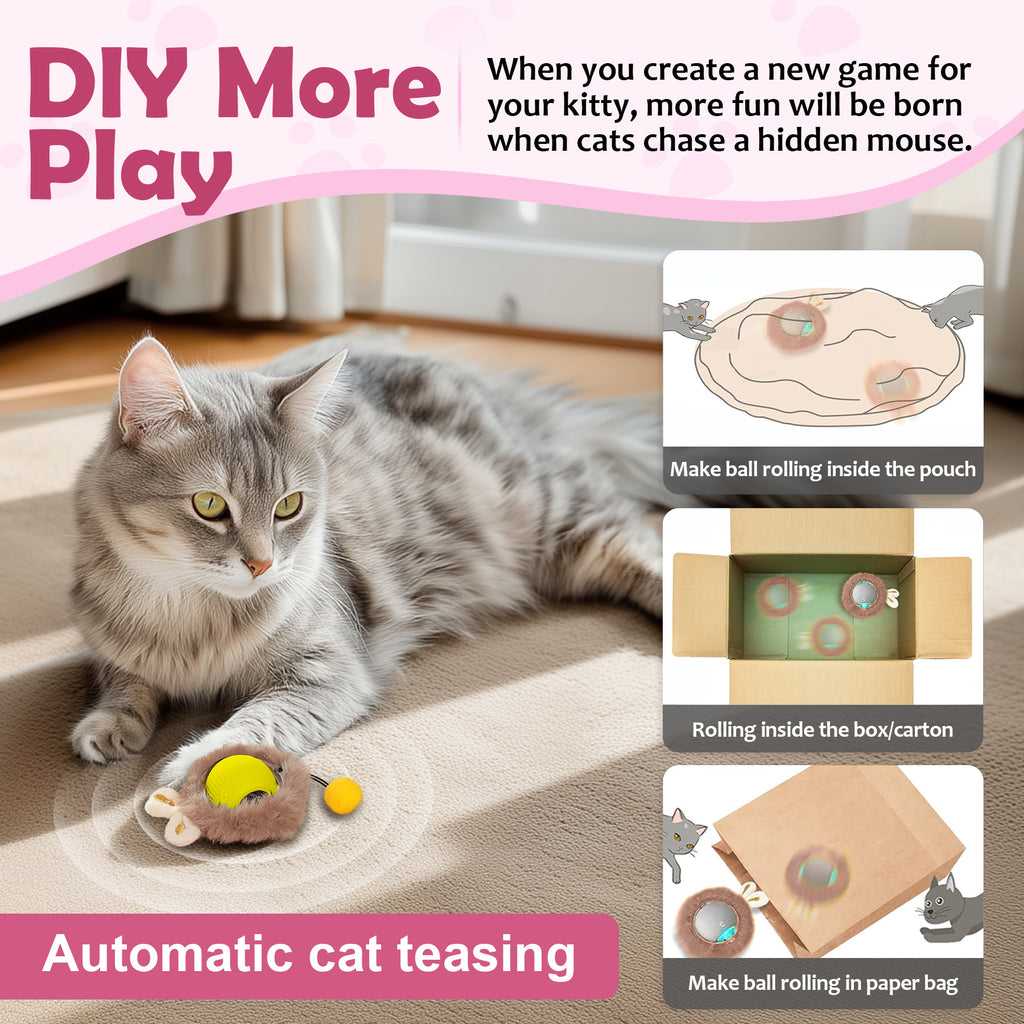 Interactive Toys Ball For Cats Dog Agile Moving Cat Ball Motion Activated