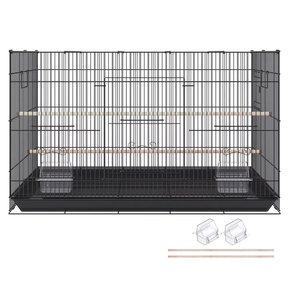 30" Bird Enclosure Durable Metal Cage for Small Parrots Budgies Lovebirds - Image 5