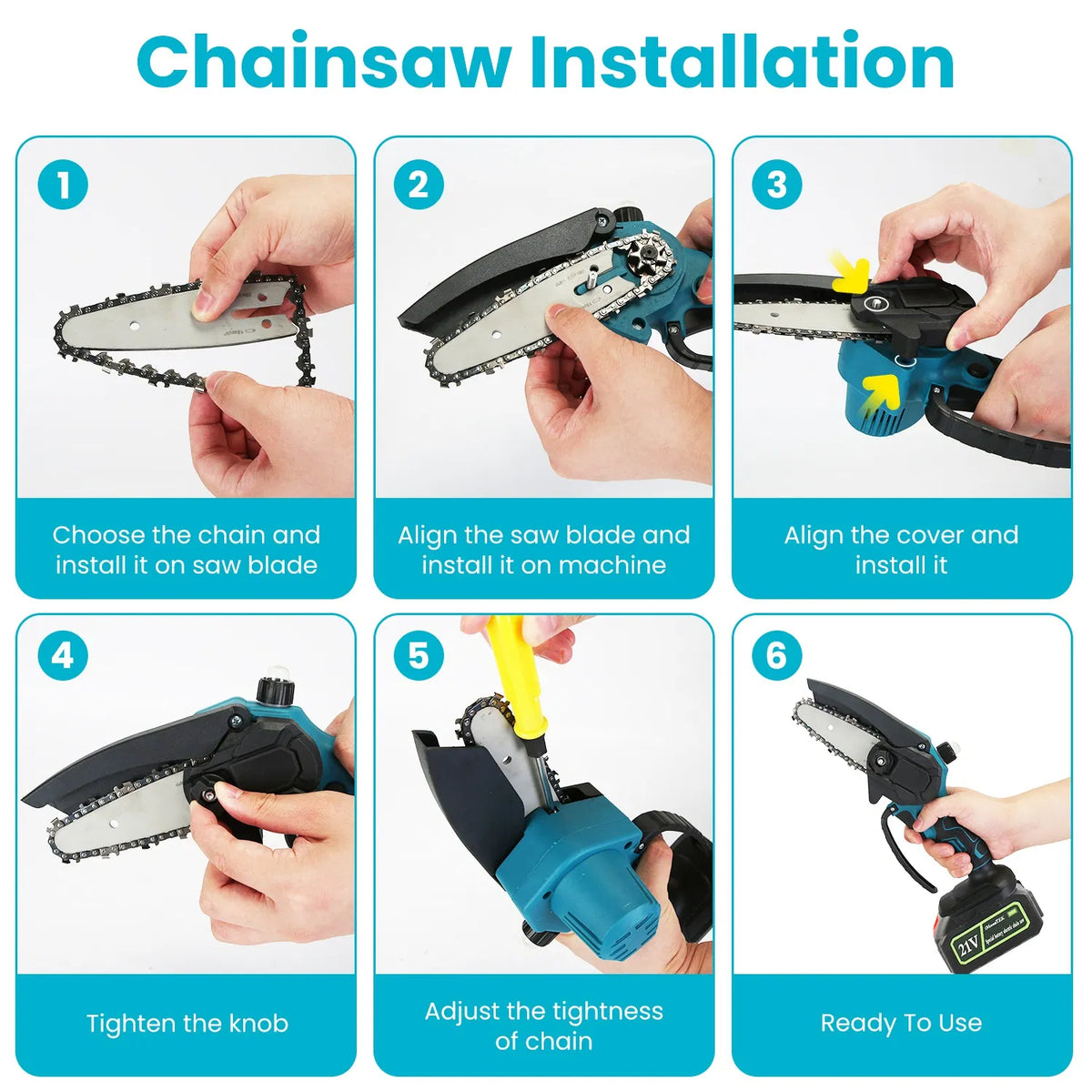 4 in 1 Cordless Pole Pruning Shears Multi Angle Tree Trimmer - Additional Product View 7