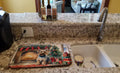 Silky Terrier Cozy Christmas Dish Drying Mat Absorbent Dish Drying Mat Pad for