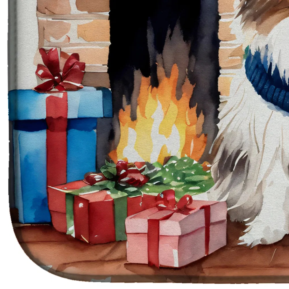 Sheltie Cozy Christmas Dish Drying Mat Absorbent Dish Drying Mat Pad for - Image 5