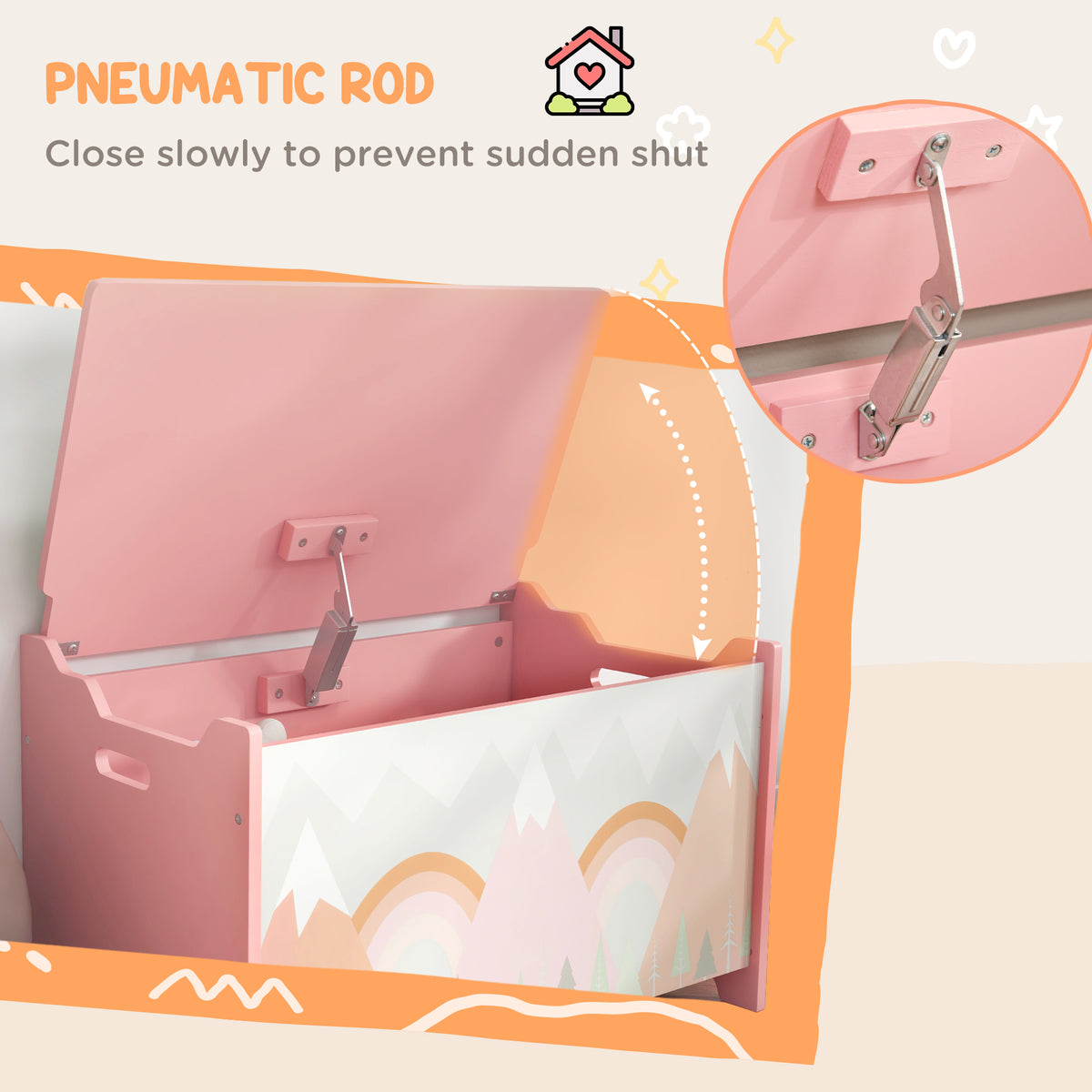 storage chest with lid box in use lifestyle