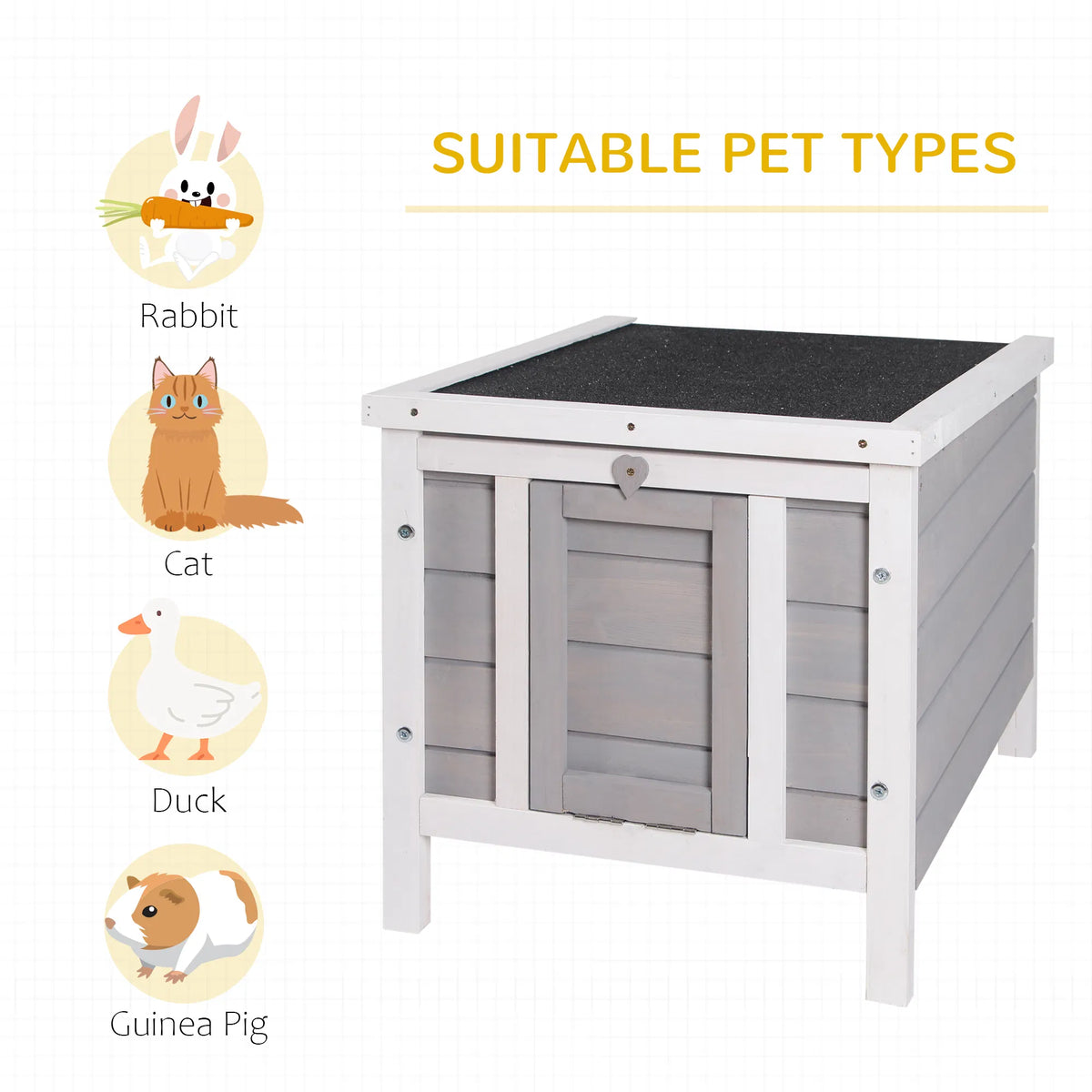 Wooden Rabbit Hutch Bunny Cage Outdoor Cat House Guinea Pig Cage Duck Shelter - Image 3