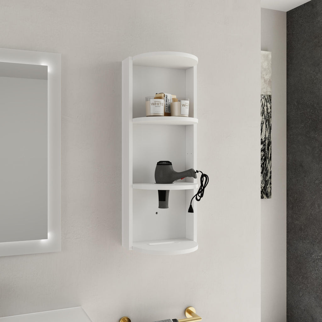 12-Inch Bathroom Wall-Mounted Storage Rack