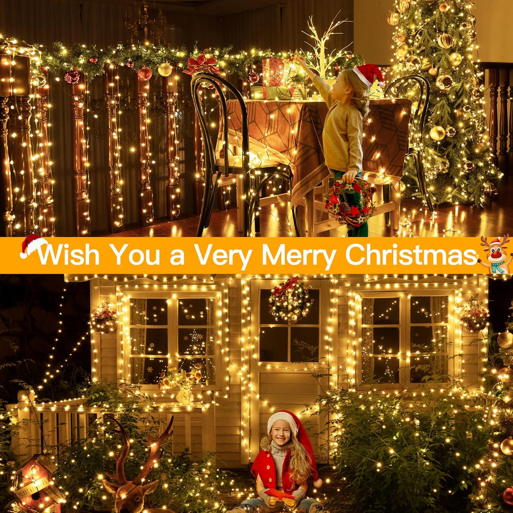 Warm White String Lights LED Ice Bar Light 10m 400mm Curtain Light Modes With - Image 3