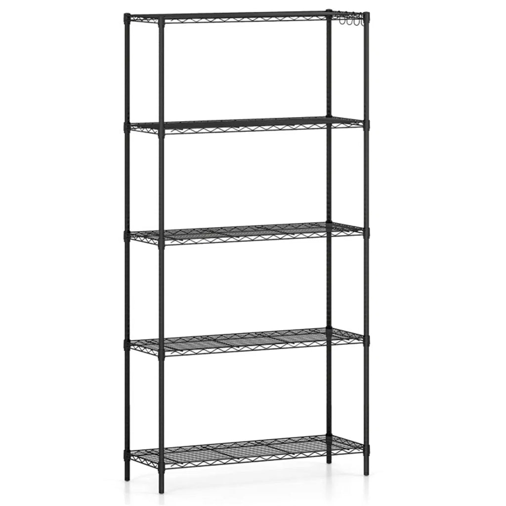 5 Tier Heavy Duty Metal Wire Shelving Unit 1250 lbs Capacity Adjustable Storage Rack - Image 8