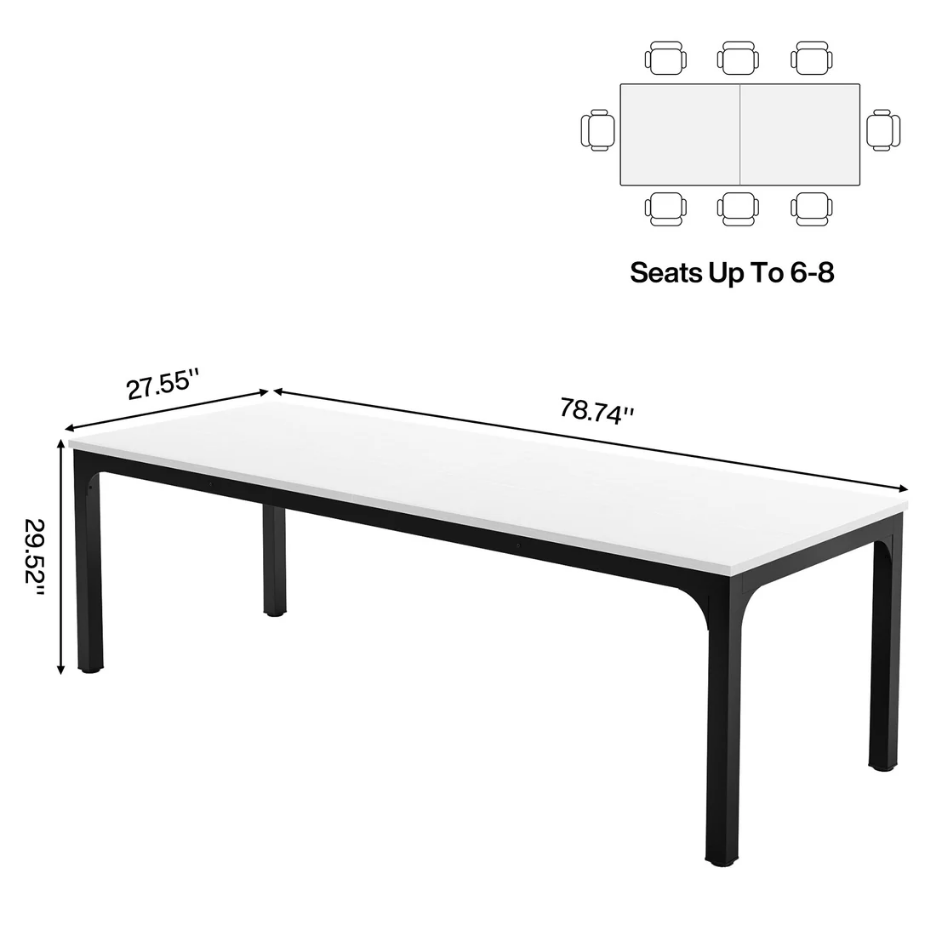 78-Inch Modern Executive Computer Desk