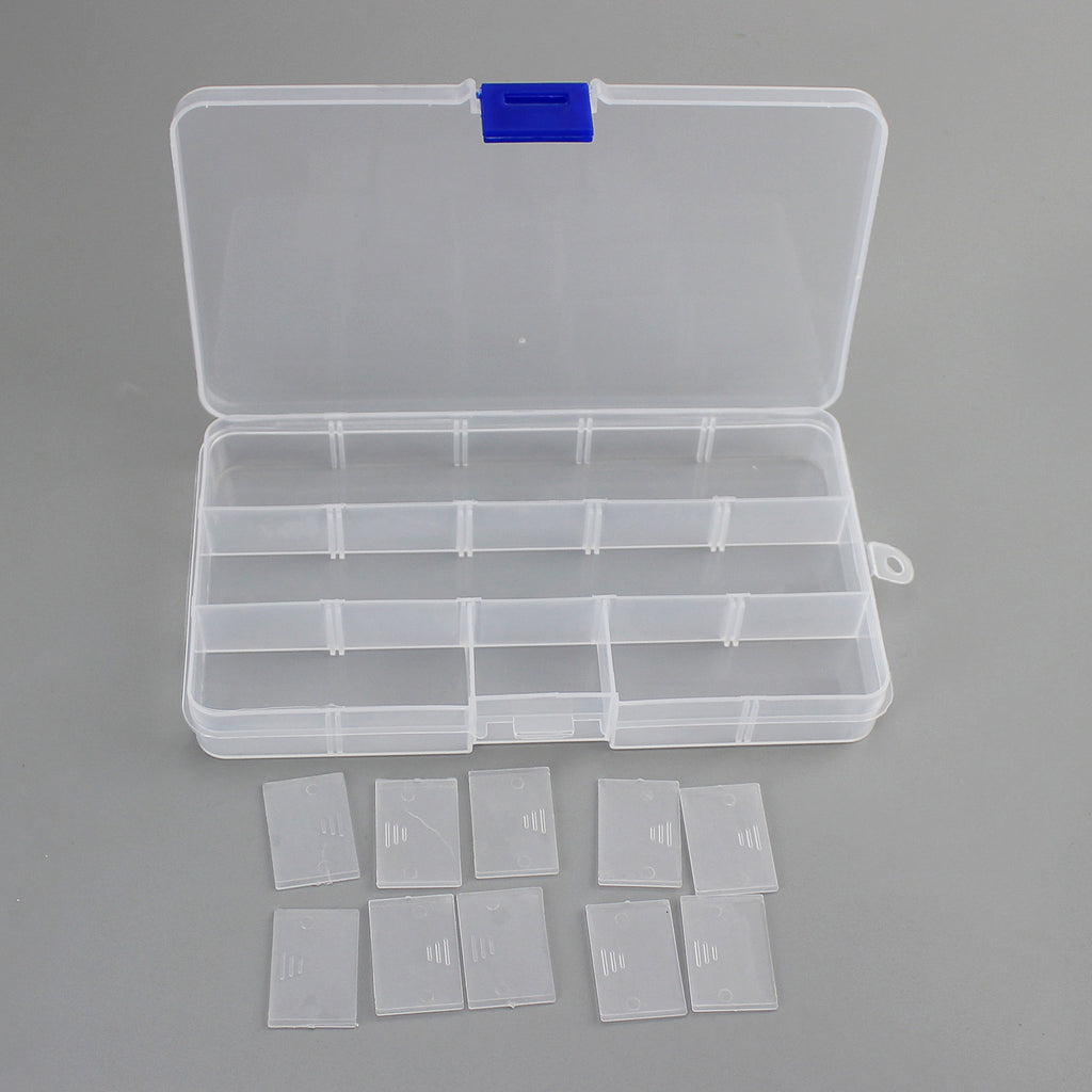 plastic 15 compartment transparent storage product angle 8