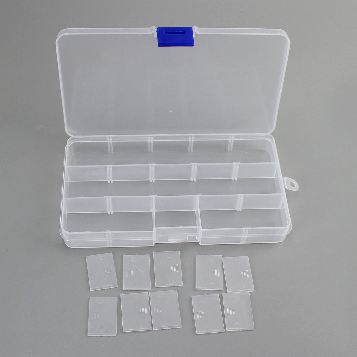 plastic 15 compartment transparent storage product angle 8