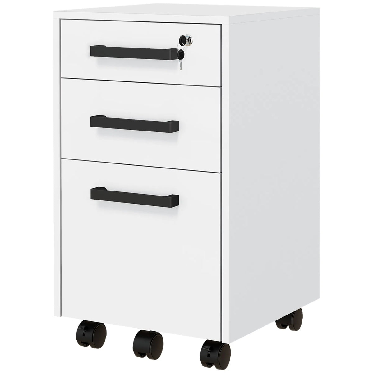 Lockable Vertical File Cabinet with Lock 3 Drawer Filing Cabinet with Hanging - Image 2
