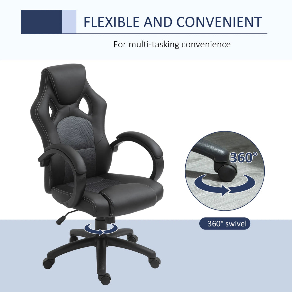 Racing Gaming Chair Office Chair Computer Desk Gamer Chair with Swivel Wheels