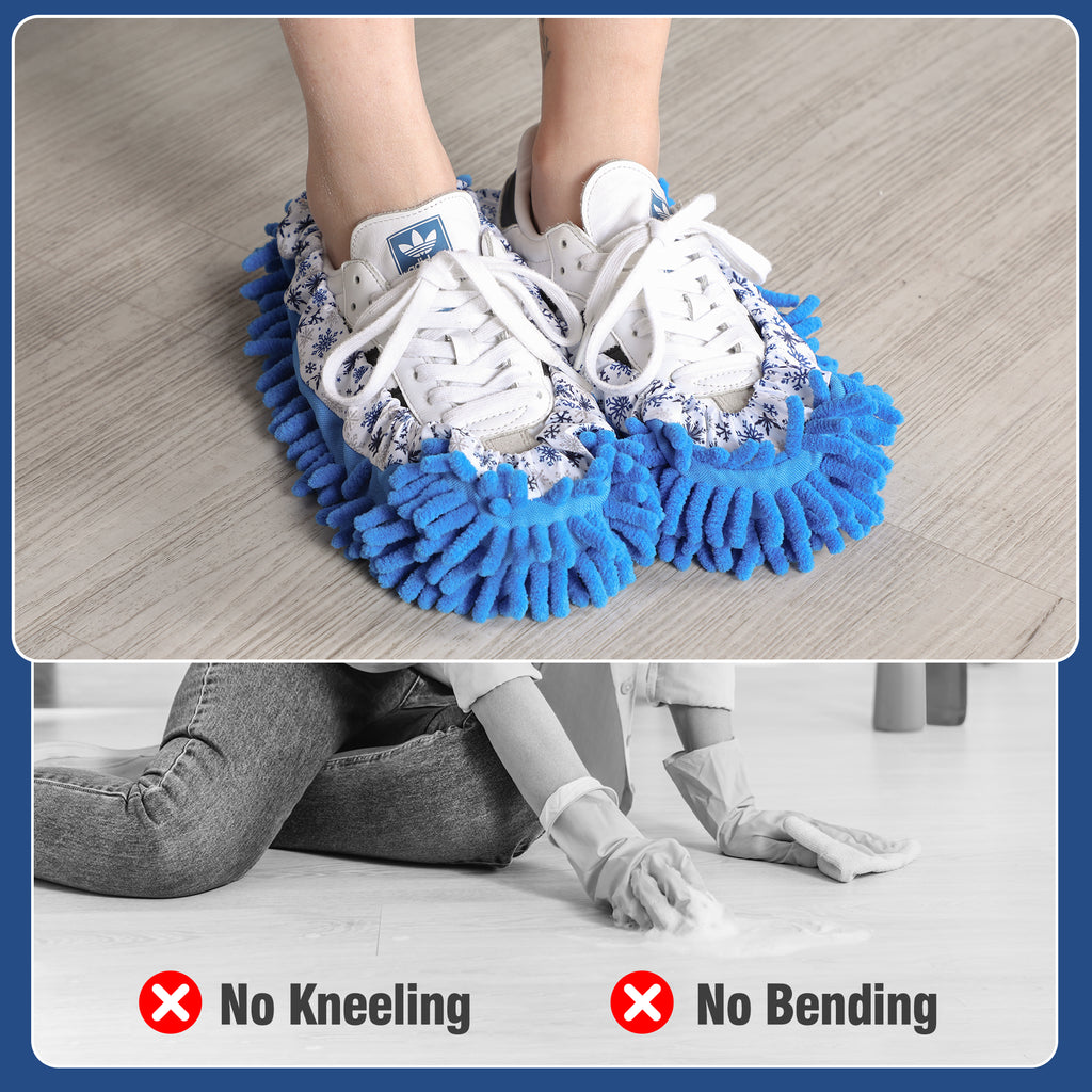 Microfiber Mop Slippers For Floor Cleaning Machine Washable And Reusable - Image 5