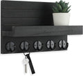 wall-mounted key holder with mail sorter shelf product view