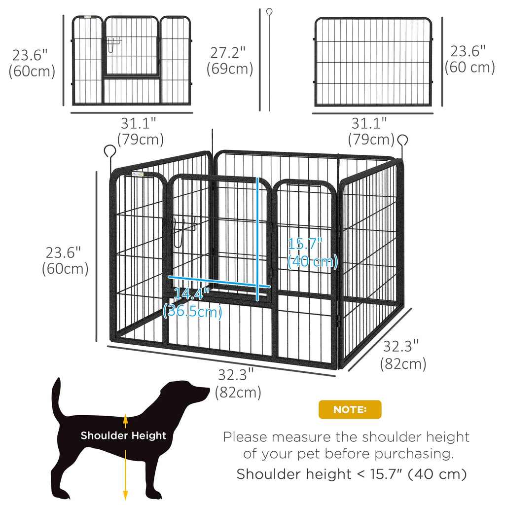 Metal Pet Playpen with Gate Indoor Outdoor for Small Animal - Image 5