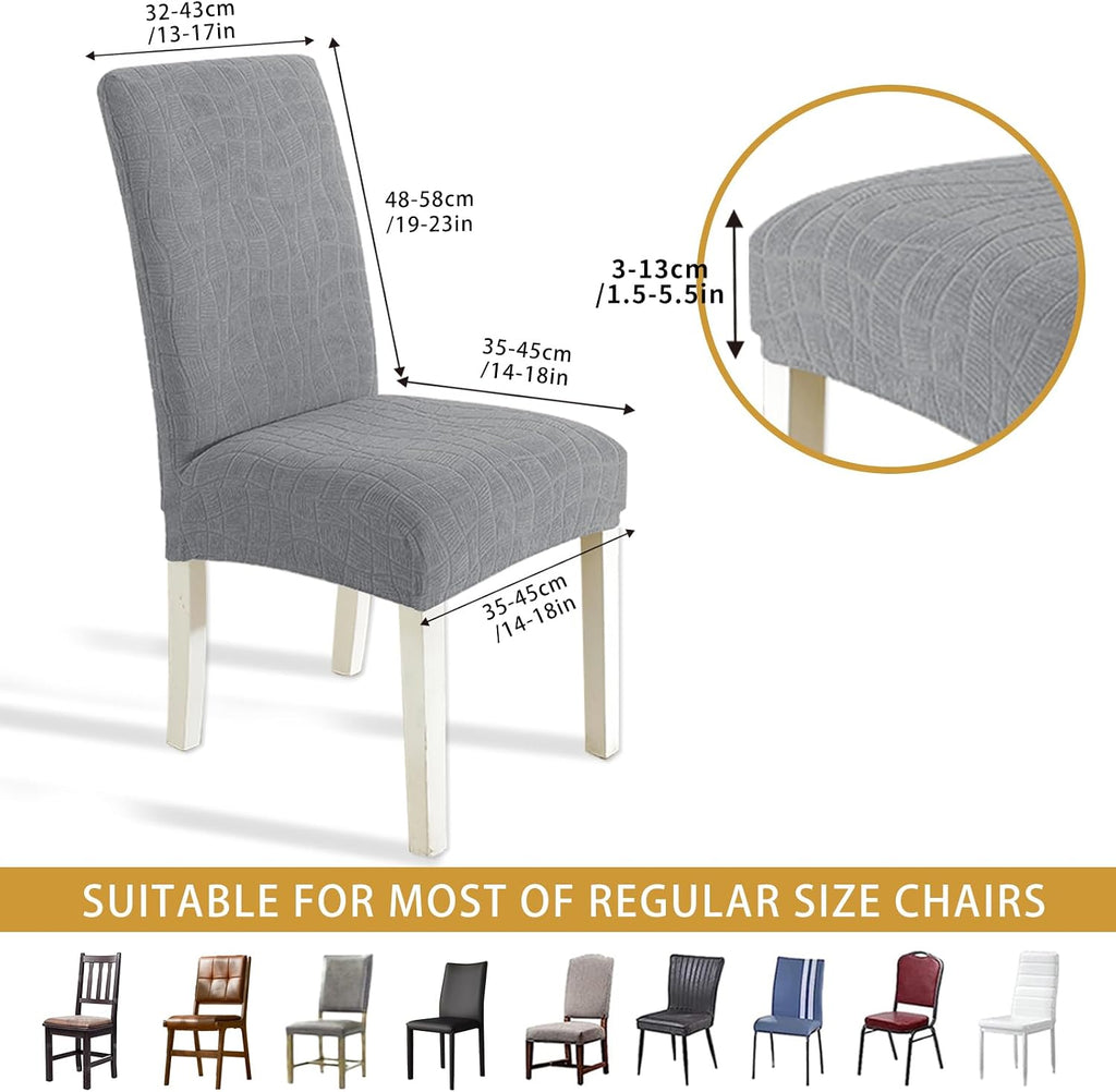 Waterproof Dining Chair Covers Units Light Gray Washable Seat Protectors