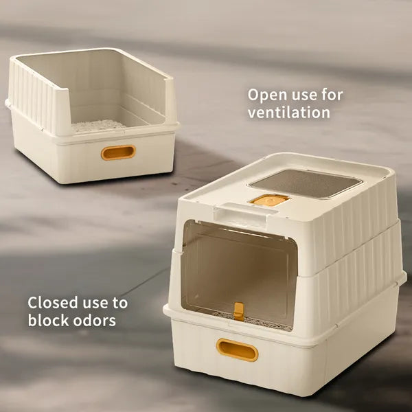 Simple Drawer Style White Cat Litter Box Humanized Design Does Not Occupy - Image 2