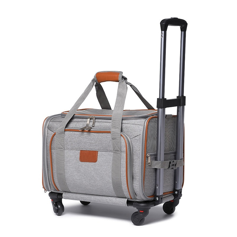 HB PET Portable Dog Travel Bag Airline Approved Pet Trolley Case - Image 2