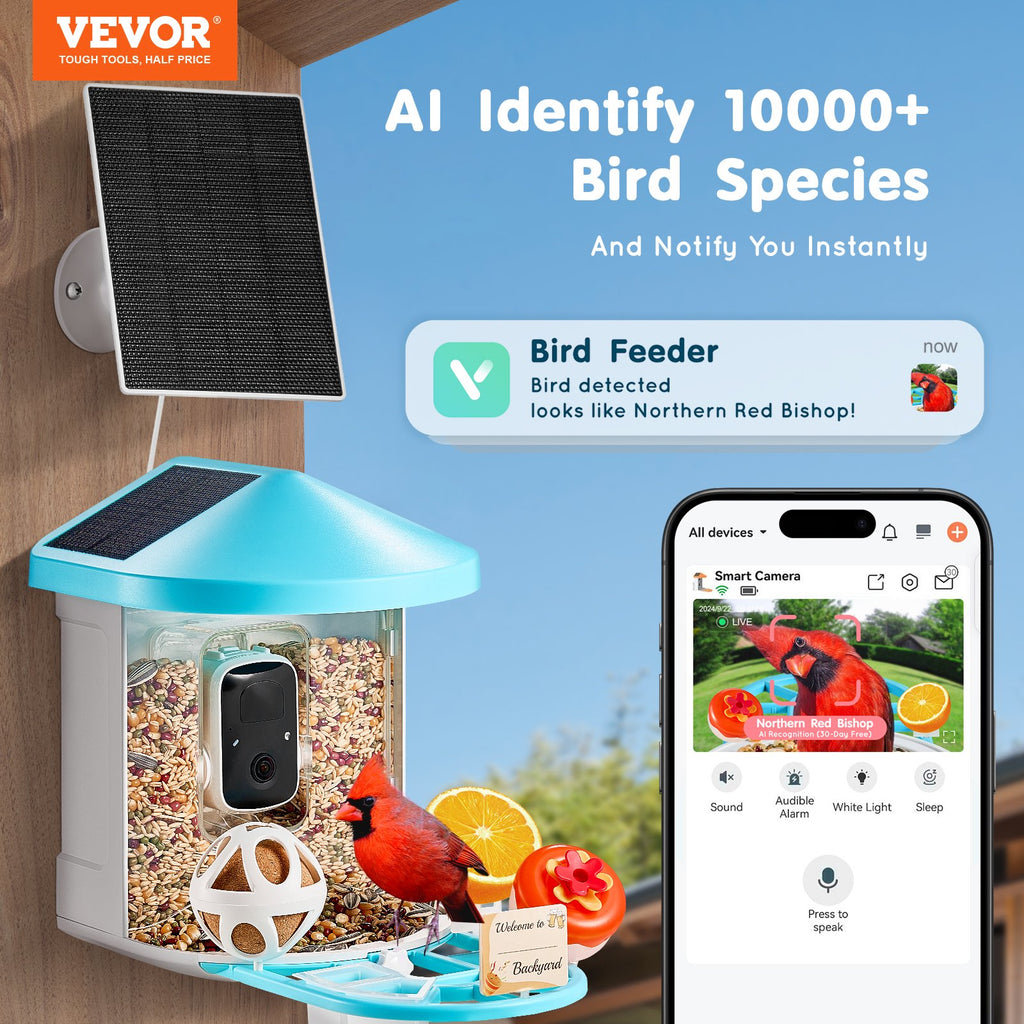 smart bird feeder with camera in use lifestyle