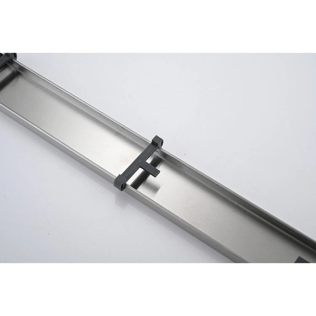 32 Inch Linear Shower Drain with 2 in 1 Flat & Tile Add Removable Cover 304 - Image 5