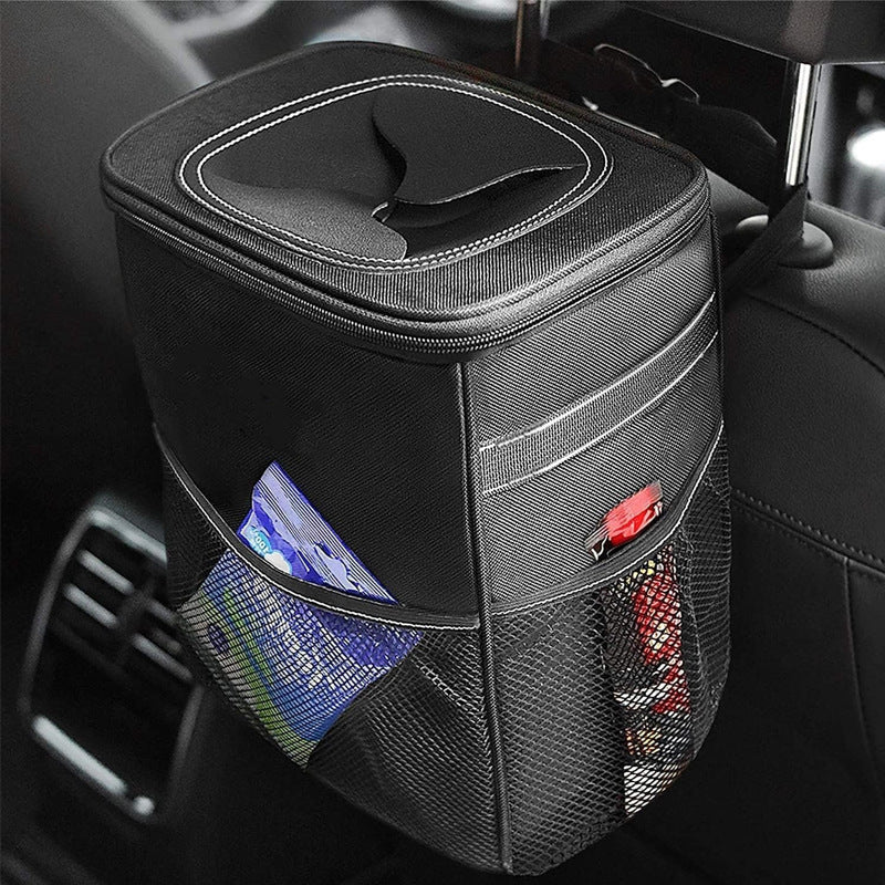 car garbage can trash with main view