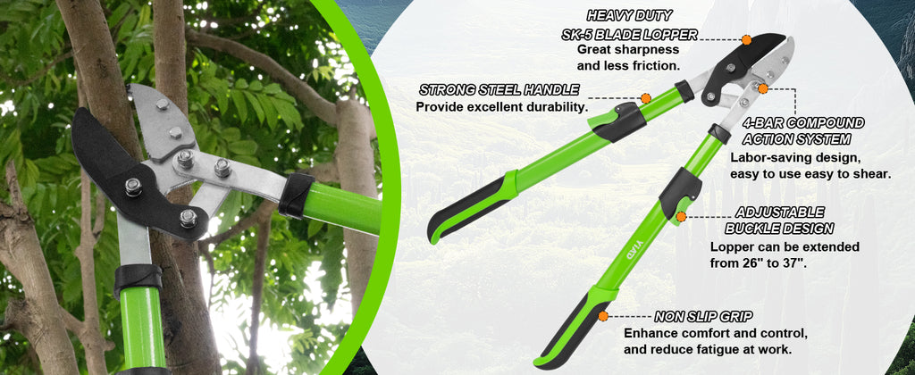 telescopic handle with knife for in use lifestyle