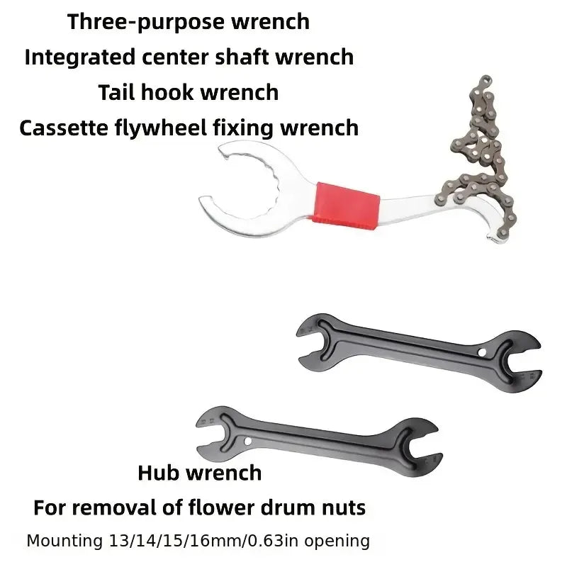 7 in 1 bicycle repair kit portable bottom bracket removal tool mountain bike - Image 5
