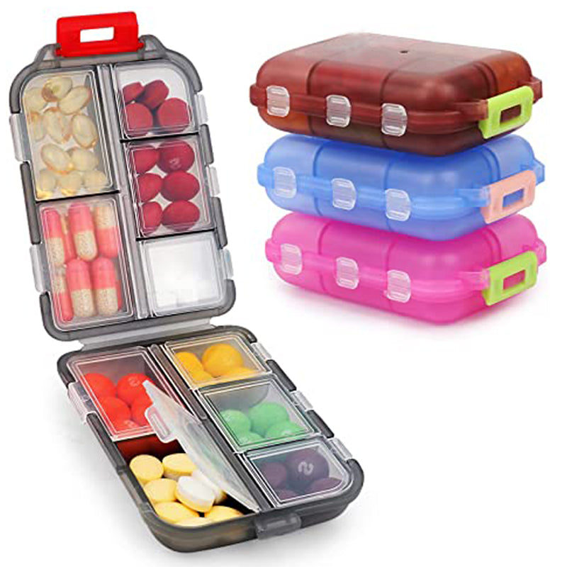 travel pill organizer 10 grid main view
