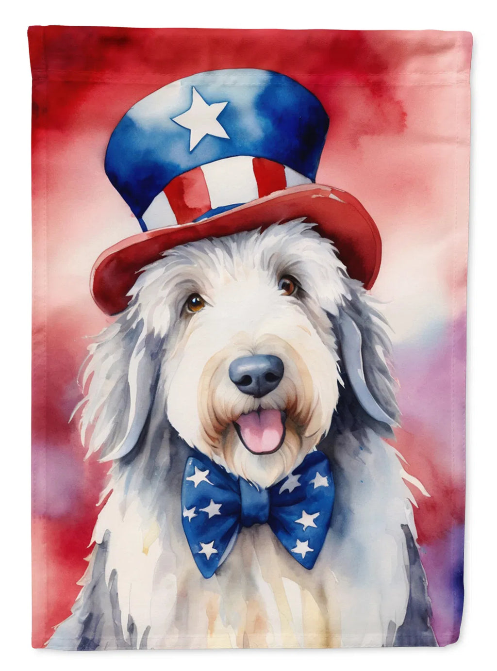 Old English Sheepdog Patriotic American Garden Flag Mailbox Flag Decorative - Image 4