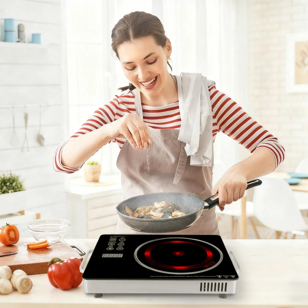 Portable Electric Single Burner Cooktop 3500W 110V Heat Resistant Glass - Image 2