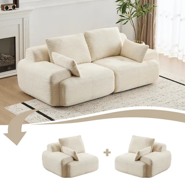 Modern Memory Foam Compressed Sofa 2 Seater Large Sectional Couches for Living - Image 3