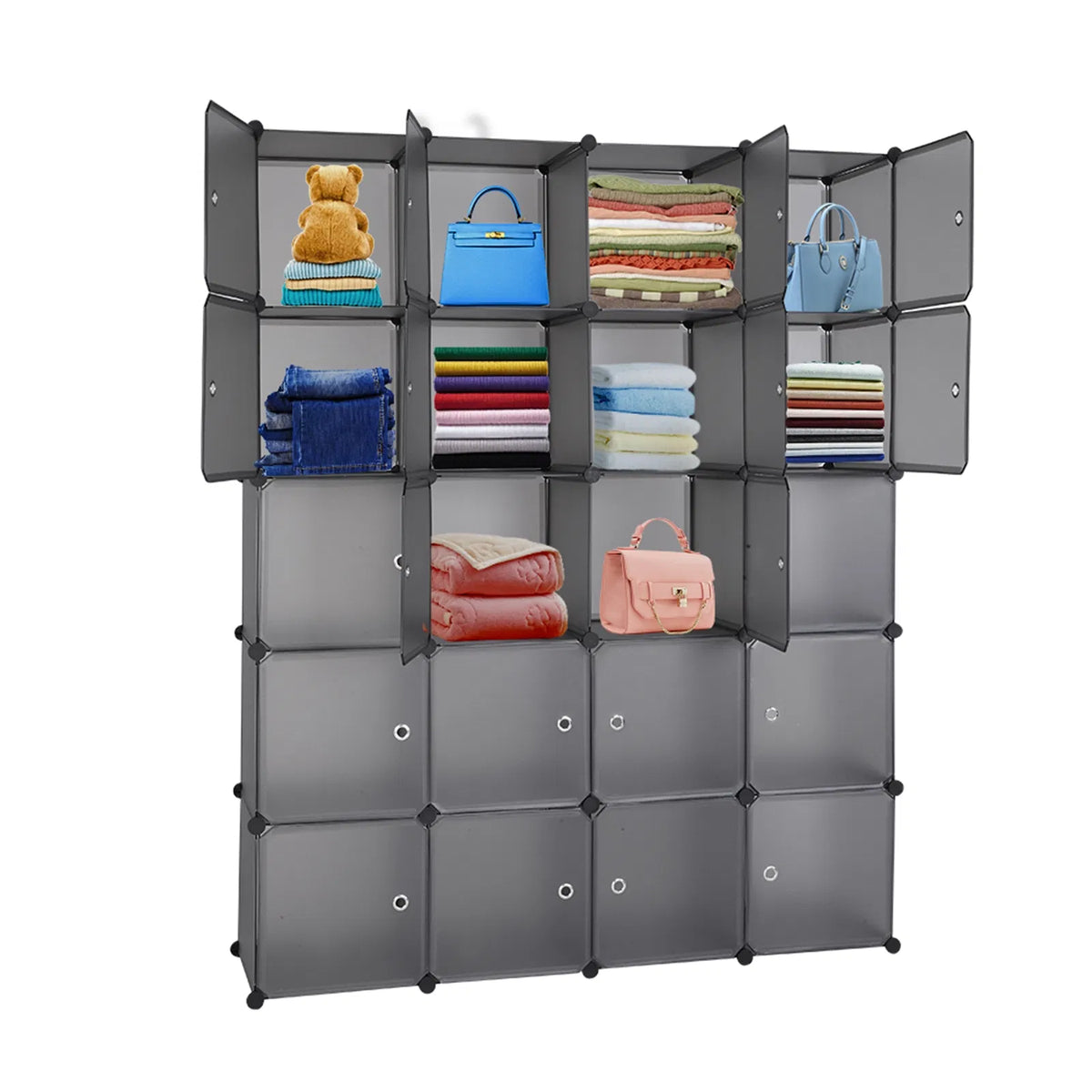 20 cube organizer stackable plastic packaging and components