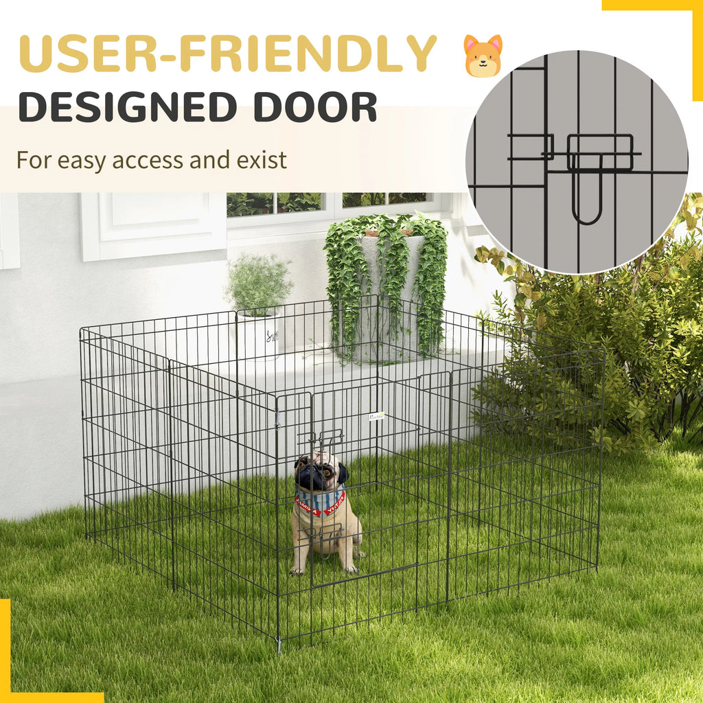30inch Foldable Metal Exercise Pet Playpen Yard Dog Puppy Kennel Cage 8 Panel - Image 3