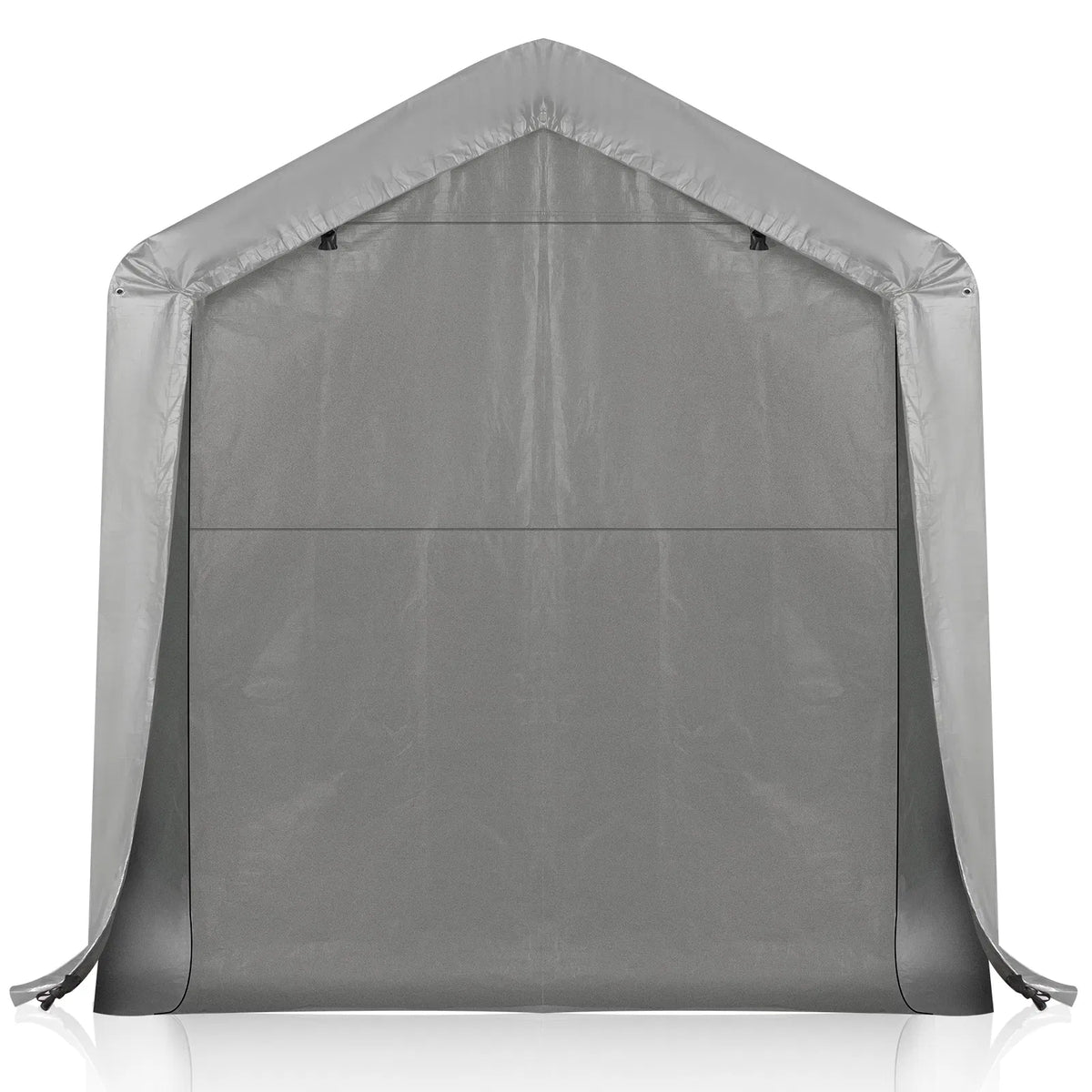 8x12ft heavy duty portable outdoor storage shelter shed with roll up zipper door - angle 10 detail