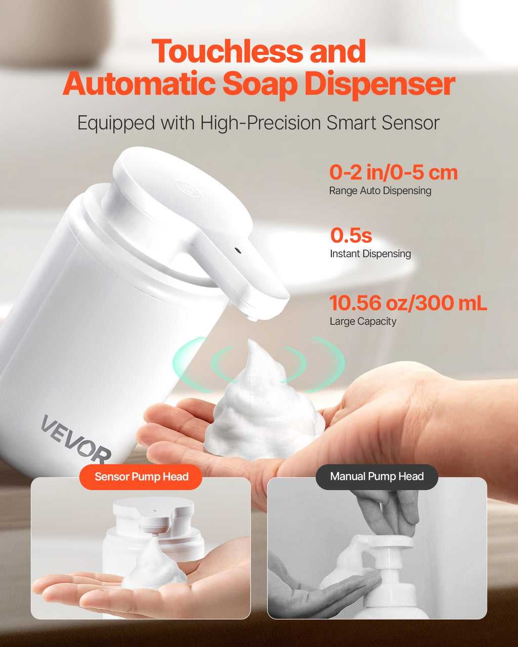 soap dispenser 300 ml 10 dimensions and features