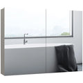 Bathroom Mirror Cabinet Wall Mounted Storage Organizer with Double Doors