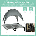 Large Elevated Dog Bed 6.2" L X 29.9" W 36.2" H Foldable Outdoor Cat Dog Canopy