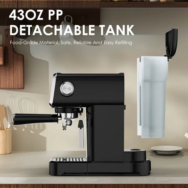 20 BAR Slim Vertical Espresso Machine With Milk Frother Built in Cup Warmer - Image 3