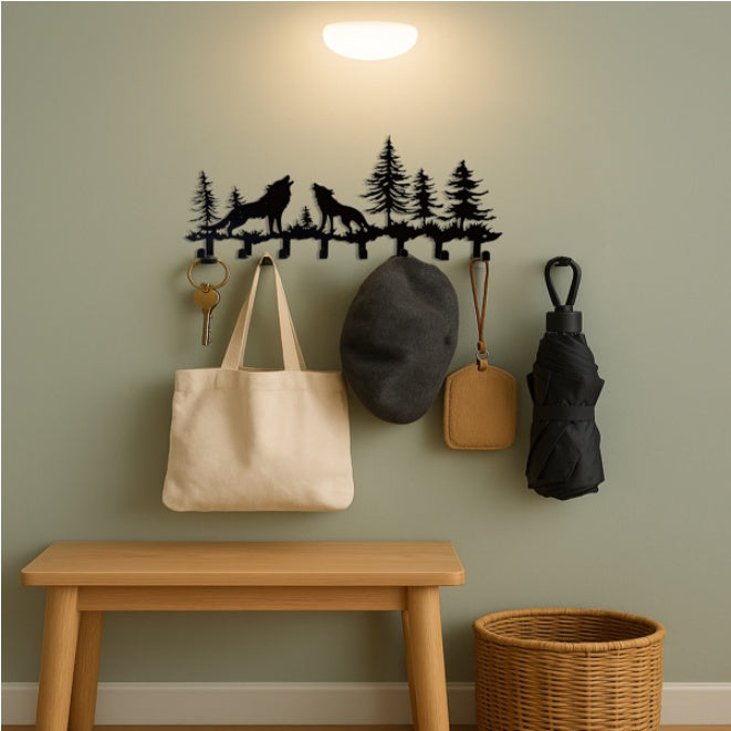 wolf key holder wall mount dimensions and features