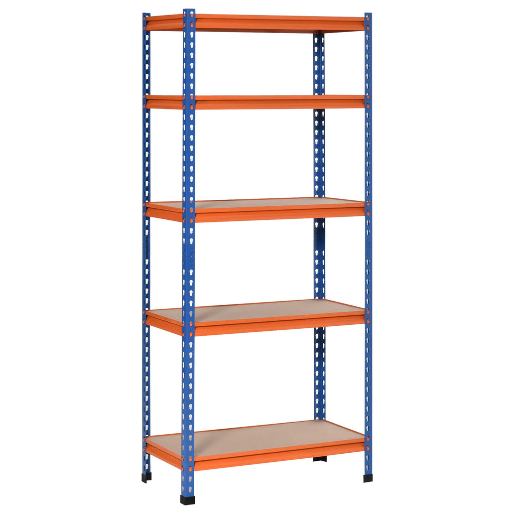 Sturdy Storage Solution: Heavy Duty 5 Tier Adjustable Metal Shelf for Garage Workshop - Image 4