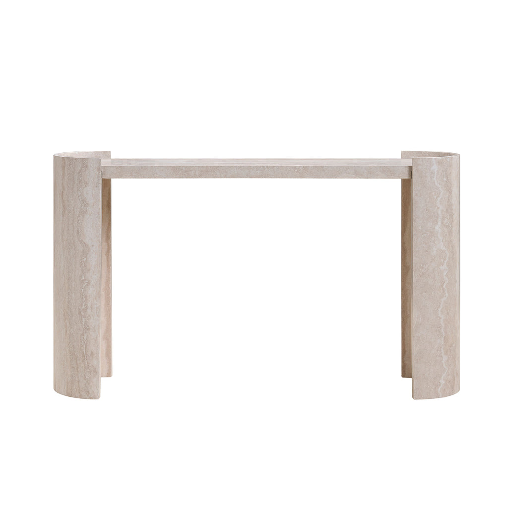53-Inch Faux Marble Entryway Console Table