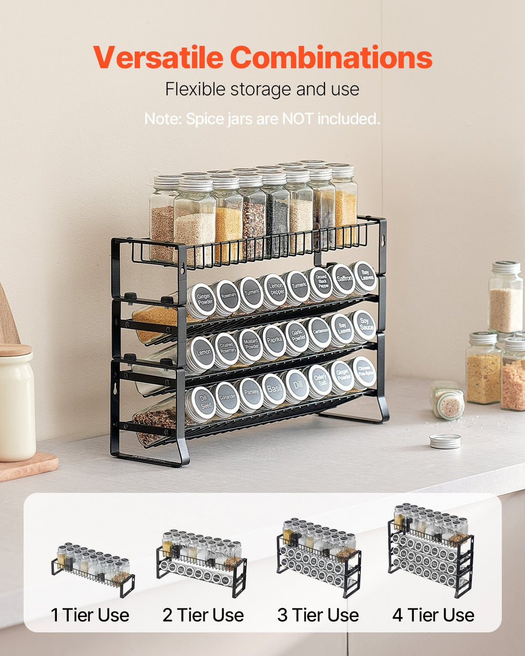 spice rack organizer for cabinet detail and structure
