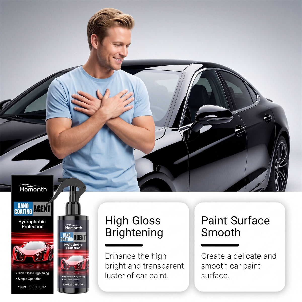 Car Ceramic Coating Agent Auto Paint Gloss Restoration Scratch Resistance Sealant - Image 3