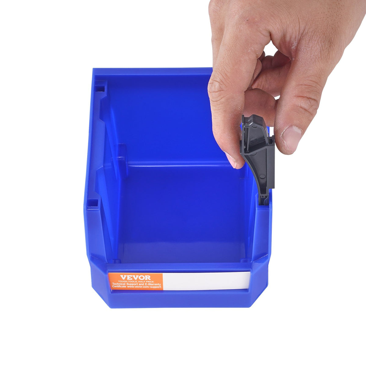 plastic storage bin hanging stackable dimensions and features