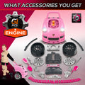 Mechanic Kids Truck Engine Toy Set Car Service Play Set Pink