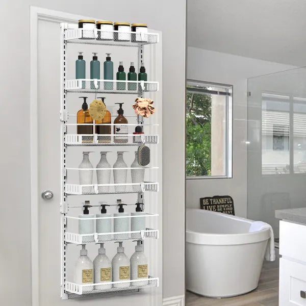 Over The Door Pantry Organizer 6 Tier Pantry Door Organizer Carbon Steel 110LBS - Image 4