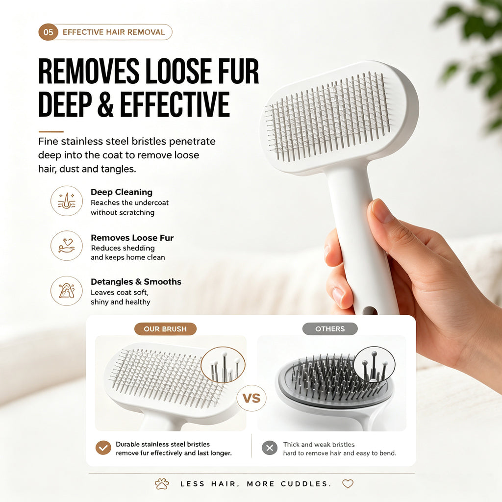 pet slicker brush for cats detail and structure