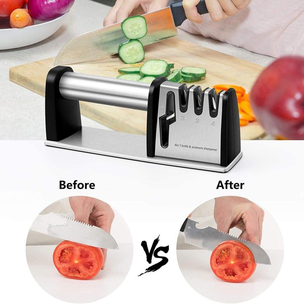 Non slip Kitchen Knife Sharpener Ergonomic Handle Safe And Fast Knife - Image 2